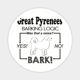 Great Pyrenees Barking Logic Magnet